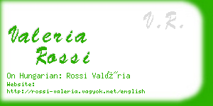 valeria rossi business card